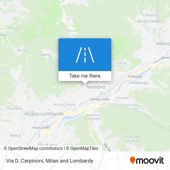 Via D. Carpinoni map