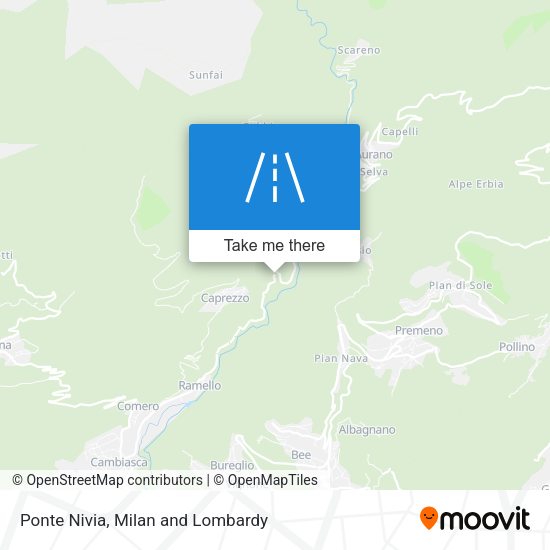 Ponte Nivia map