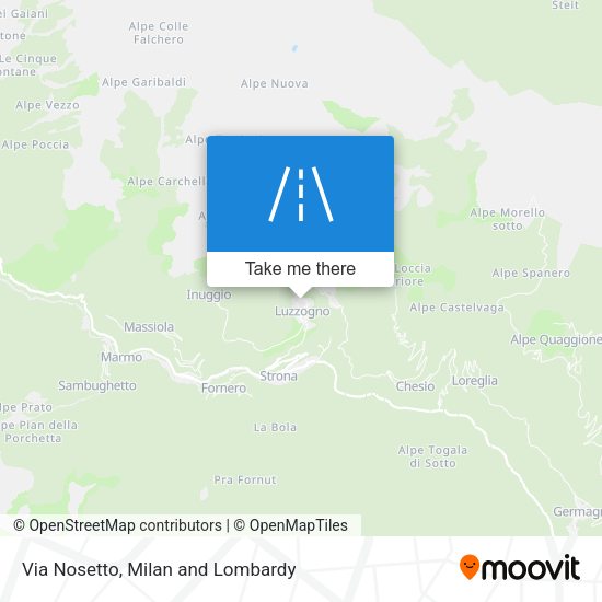 Via Nosetto map