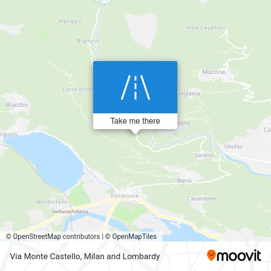 Via Monte Castello map