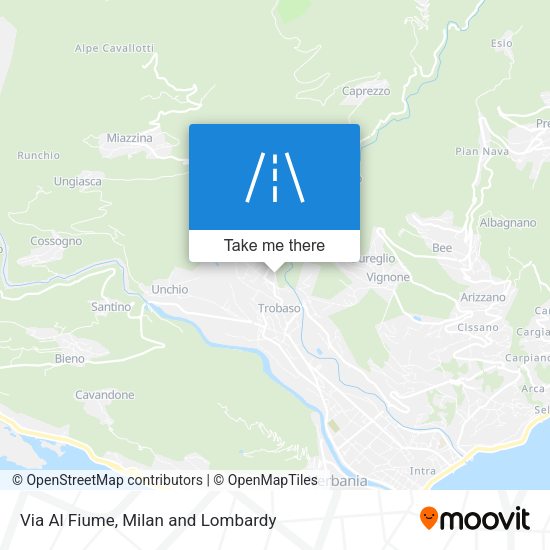 Via Al Fiume map
