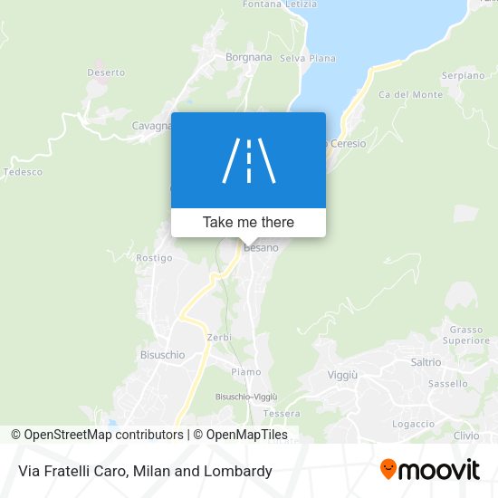 Via Fratelli Caro map