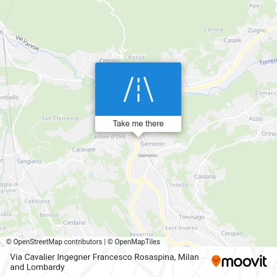 Via Cavalier Ingegner Francesco Rosaspina map