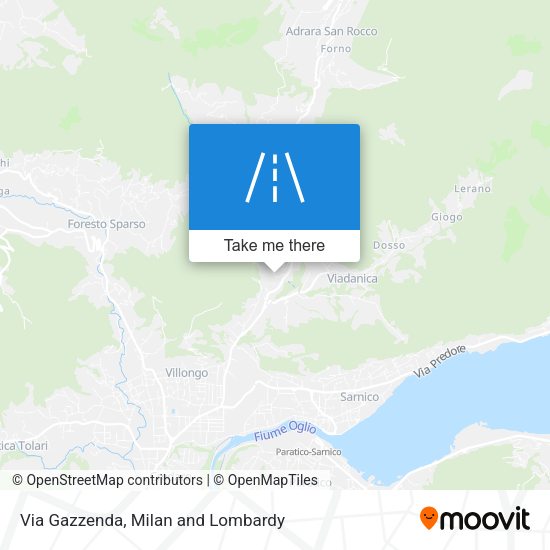 Via Gazzenda map