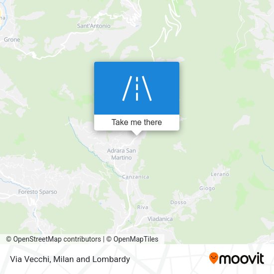 Via Vecchi map