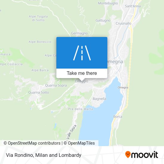 Via Rondino map
