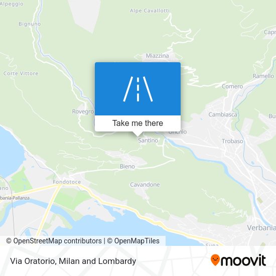 Via Oratorio map