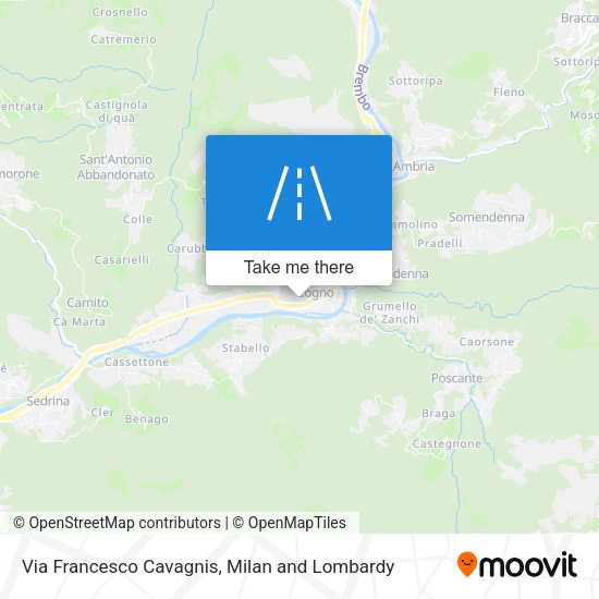 Via Francesco Cavagnis map
