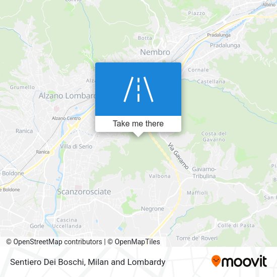 Sentiero Dei Boschi map