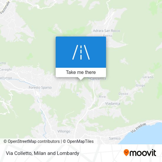 Via Colletto map
