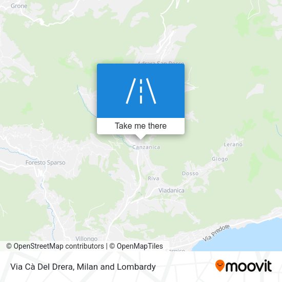 Via Cà Del Drera map