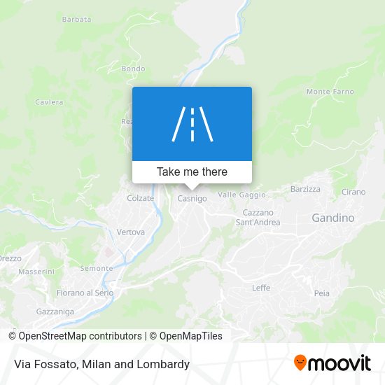 Via Fossato map