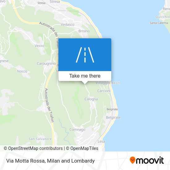 Via Motta Rossa map