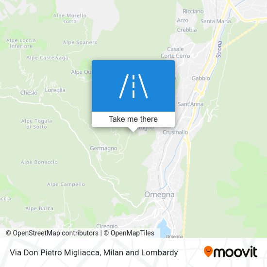 Via Don Pietro Migliacca map