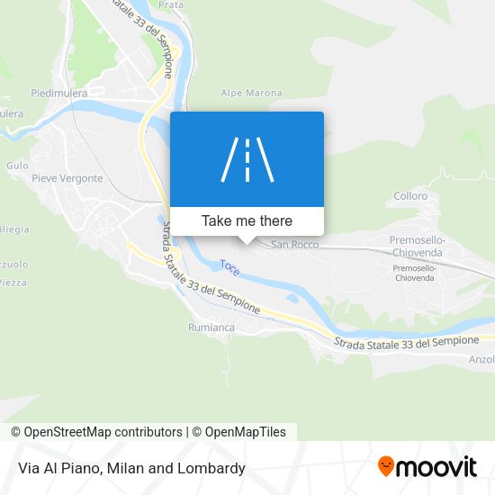 Via Al Piano map