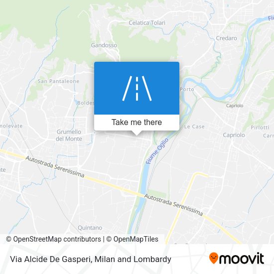 Via Alcide De Gasperi map