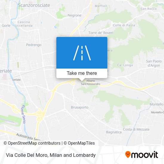 Via Colle Del Moro map