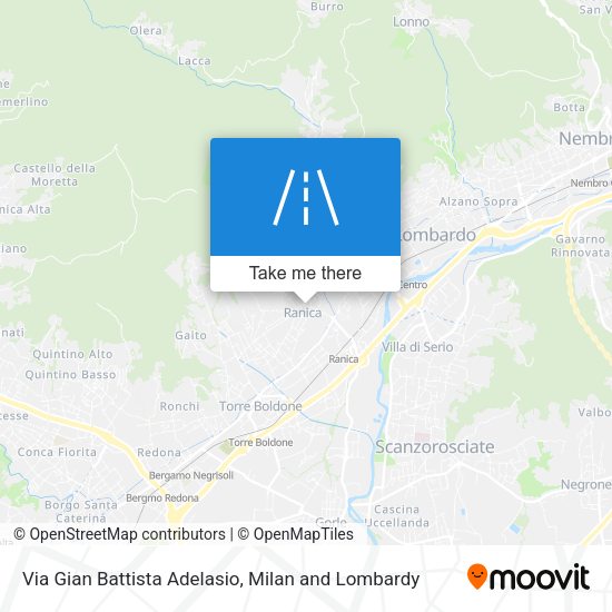 Via Gian Battista Adelasio map