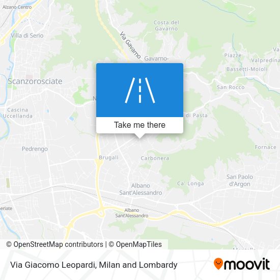 Via Giacomo Leopardi map