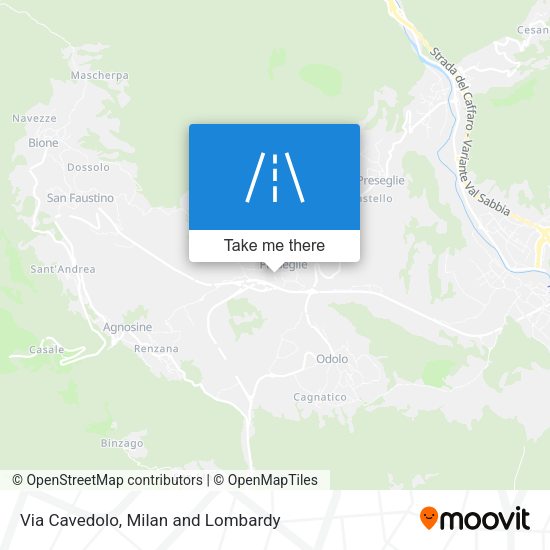 Via Cavedolo map