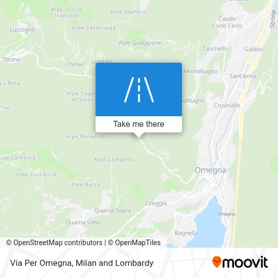 Via Per Omegna map