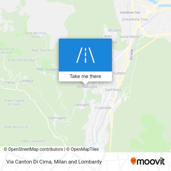 Via Canton Di Cima map