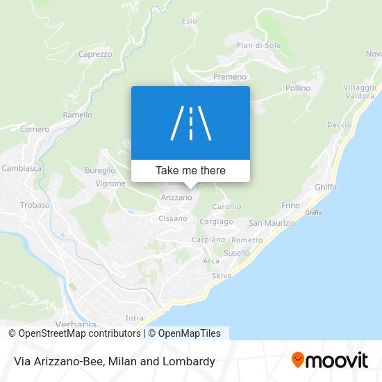 Via Arizzano-Bee map