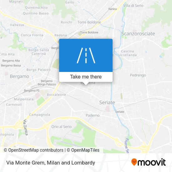 Via Monte Grem map