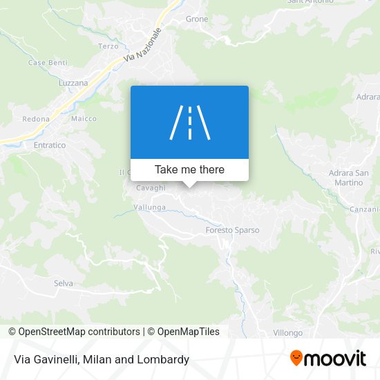 Via Gavinelli map