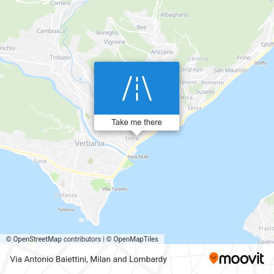 Via Antonio Baiettini map