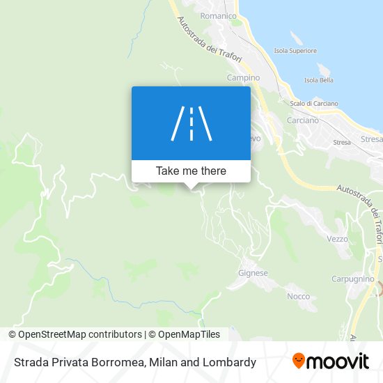 Strada Privata Borromea map