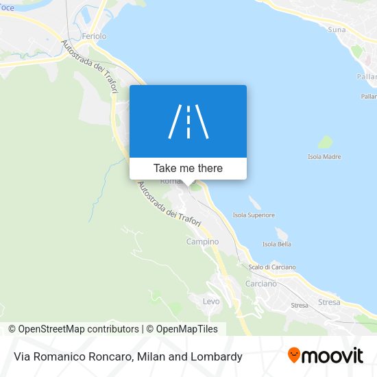 Via Romanico Roncaro map