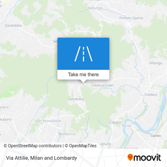 Via Attilie map