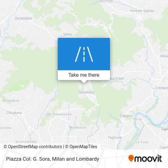 Piazza Col. G. Sora map