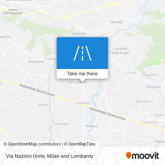 Via Nazioni Unite map