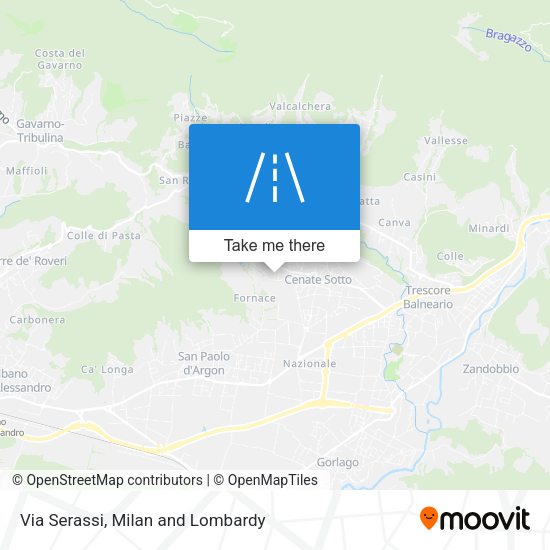Via Serassi map