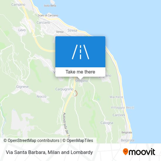 Via Santa Barbara map
