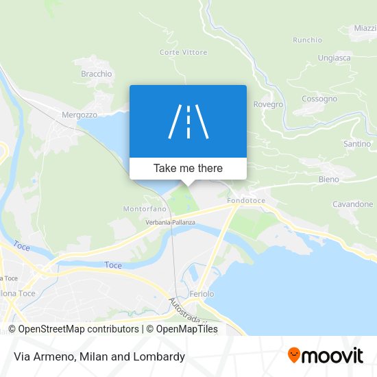 Via Armeno map