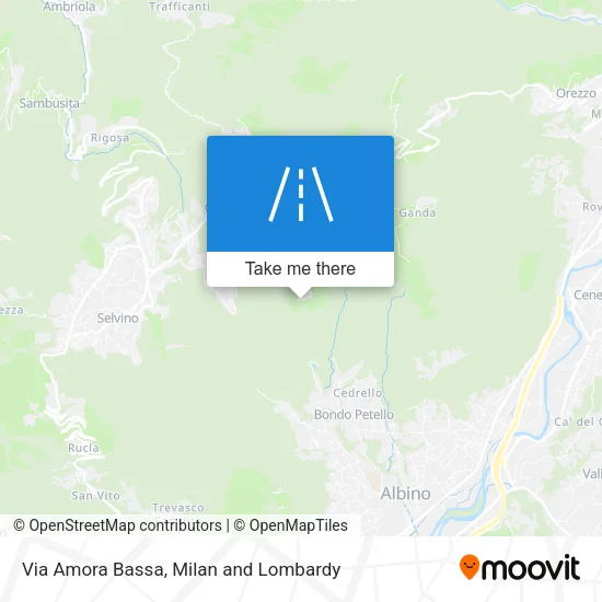 Via Amora Bassa map
