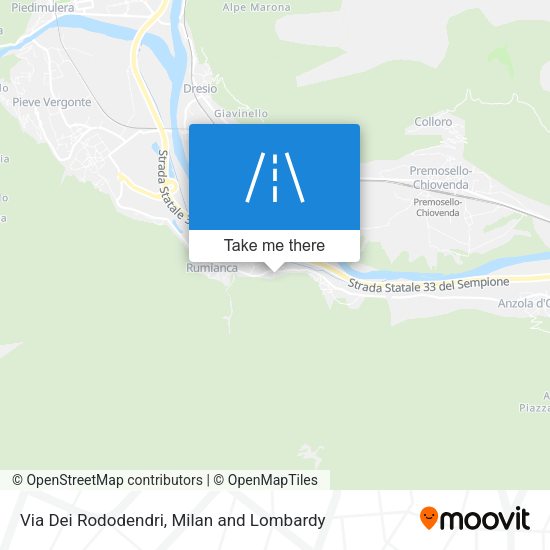 Via Dei Rododendri map