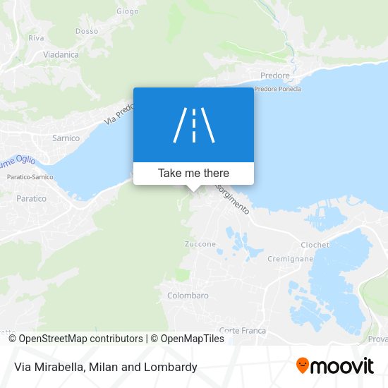 Via Mirabella map