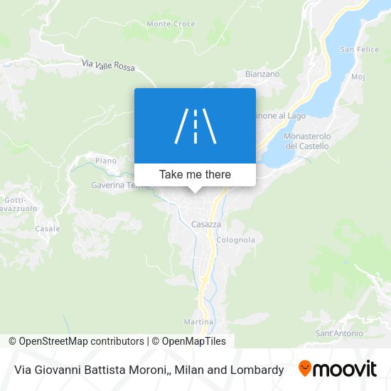 Via Giovanni Battista Moroni, map