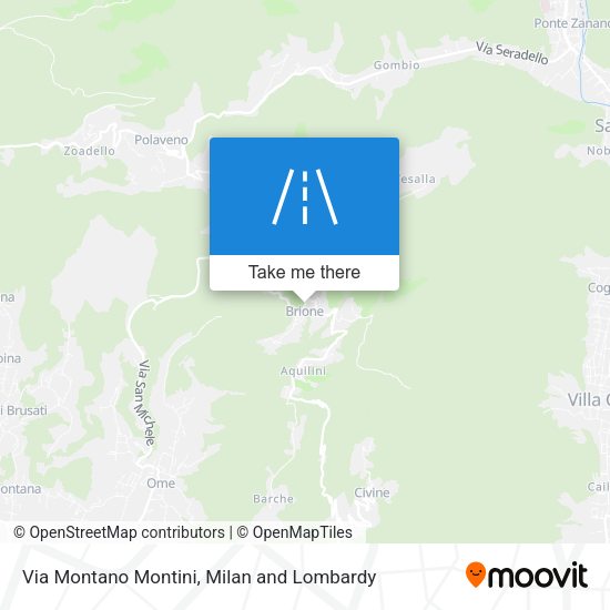 Via Montano Montini map