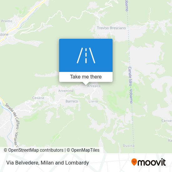 Via Belvedere map