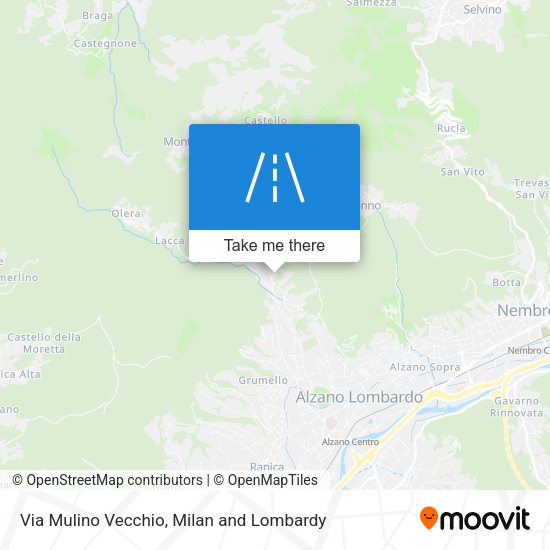 Via Mulino Vecchio map