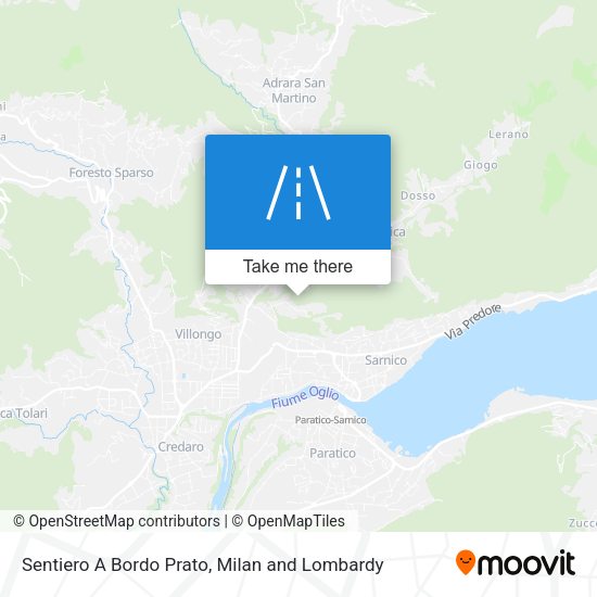 Sentiero A Bordo Prato map