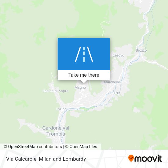 Via Calcarole map