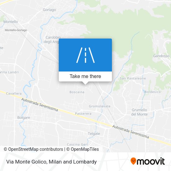 Via Monte Golico map