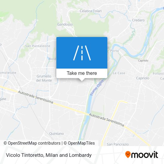 Vicolo Tintoretto map