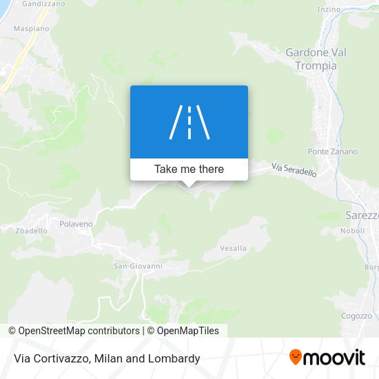 Via Cortivazzo map